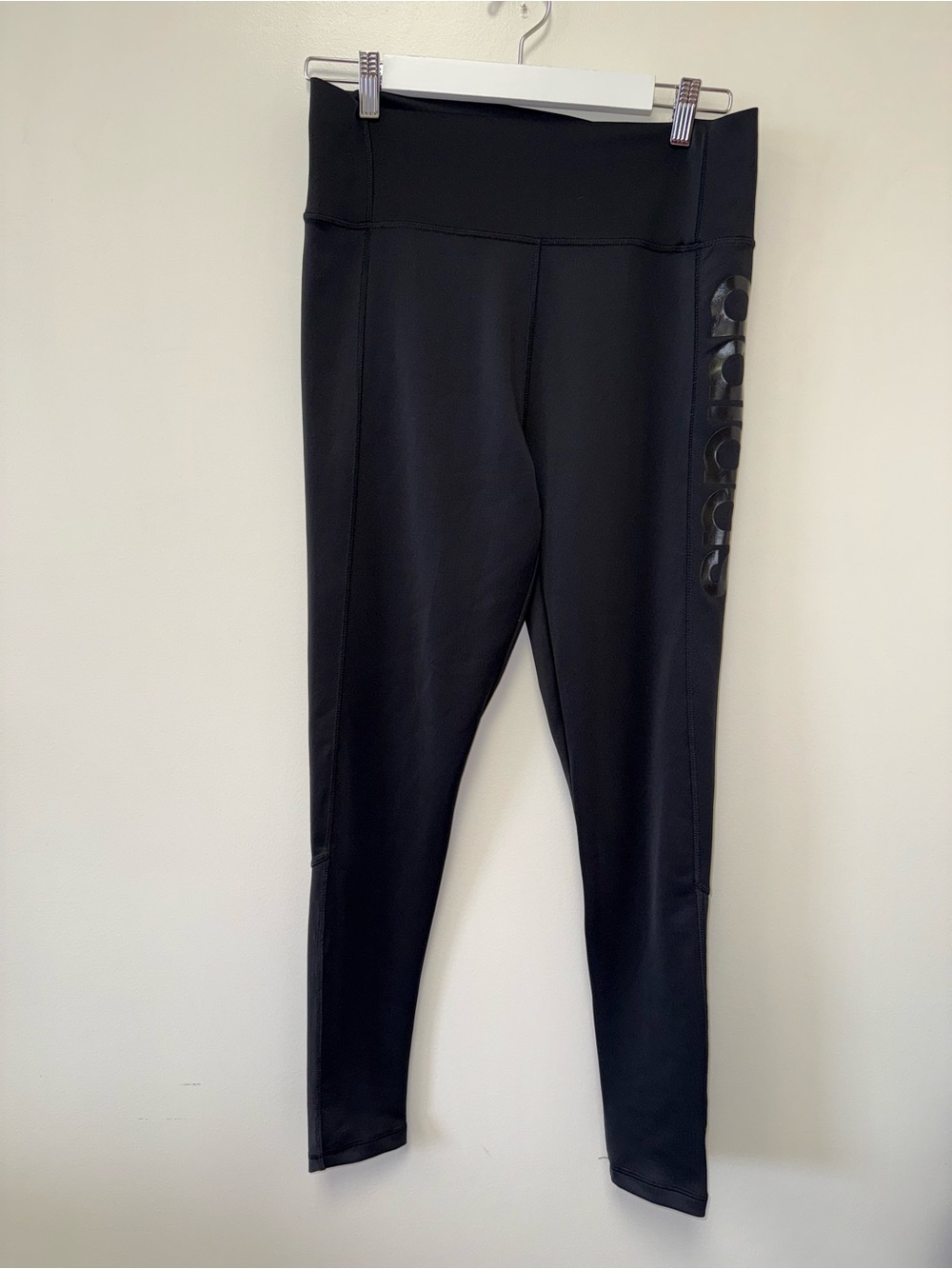 Adidas (Large) Black Smooth Soft Leggings with Mesh Detailing Back Legs